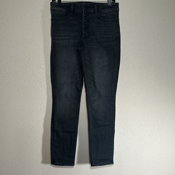 Express Stretch+ Denim Perfect Lift High Rise Black Ankle Legging Size 8R - Picture 1 of 15